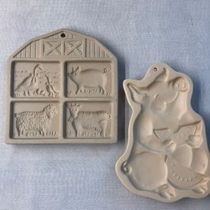 Ceramic Cookie Molds Vintage